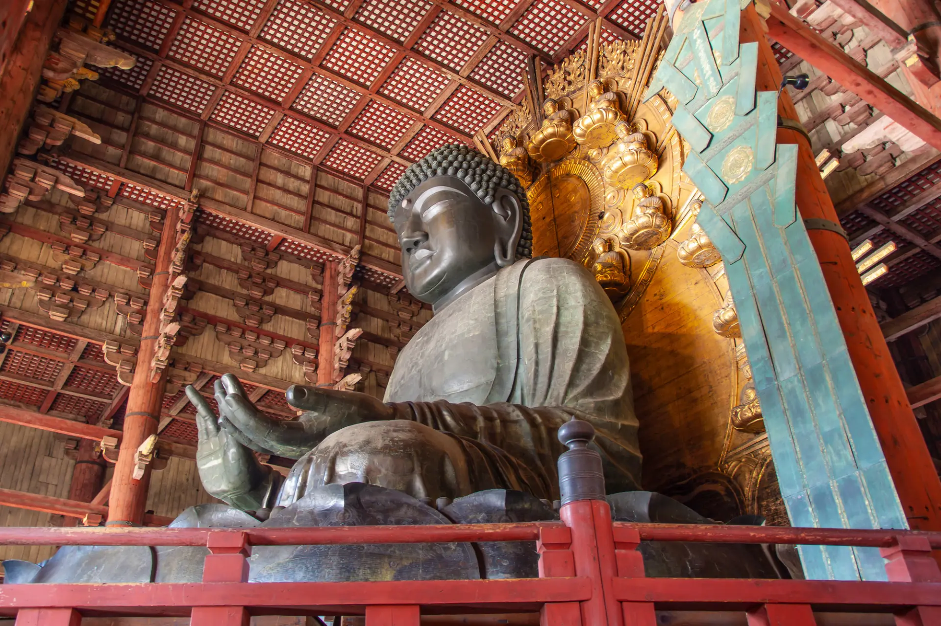 The Vairocana Buddha statue symbolizes Todai-ji Temple.