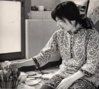 三橋節子画室にて