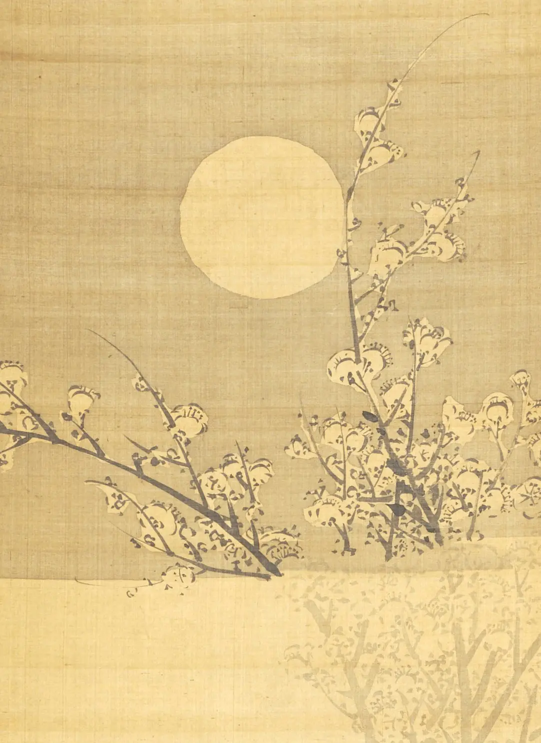 「梅月之図」部分 福田太華