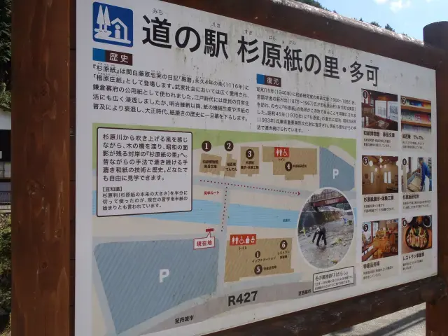 杉原紙の里の案内図