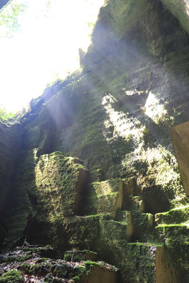 Light radiating into the quarry