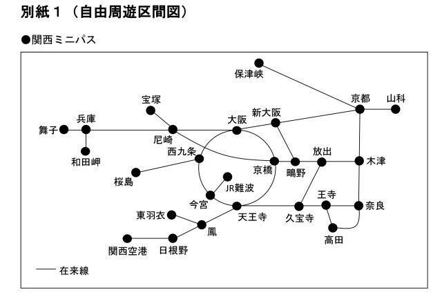 JR-WEST RAIL PASS　 Kansai Mini Pass