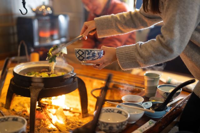 昼食の様子
（C）一般社団法人南丹市美山観光まちづくり協会