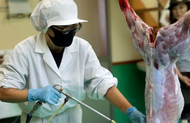 Cleaning a deer after taking it