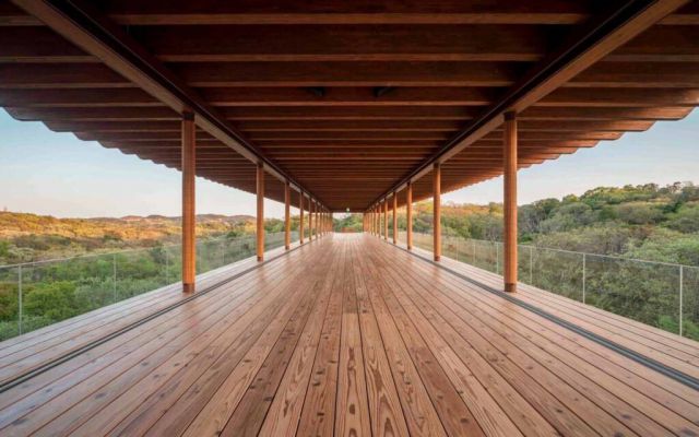 Wooden deck of Zenbo Seinei