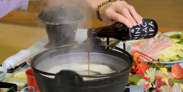 Have ninja beer poured into your Ninja Hotpot (optional)