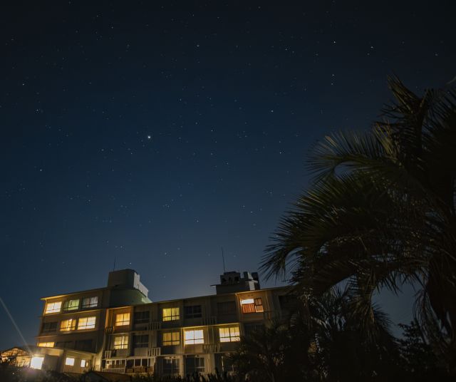 味の宿みち潮と星空　一歩外に出ると綺麗な星空