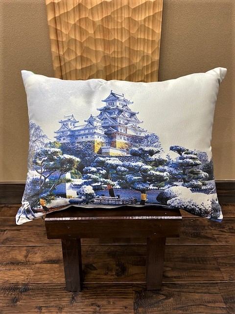 Cushion cover made by photo-weaving