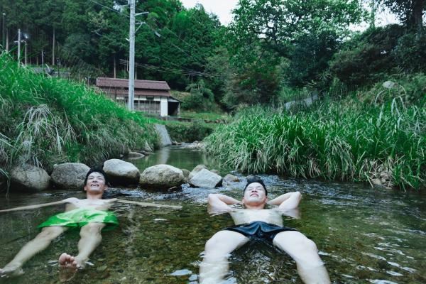 Cool down in the river next to the facility