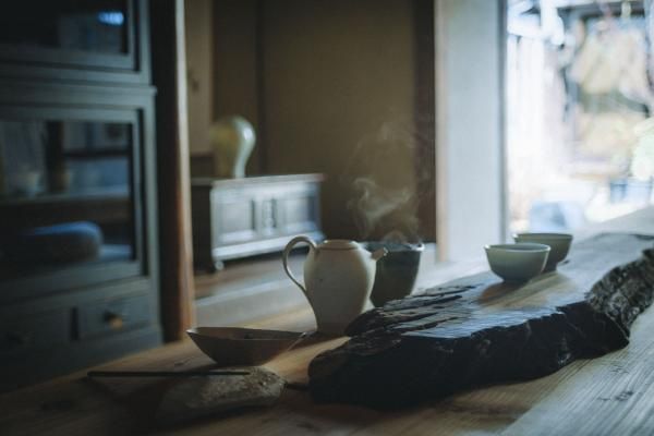 店舗内にあるお茶のスペース